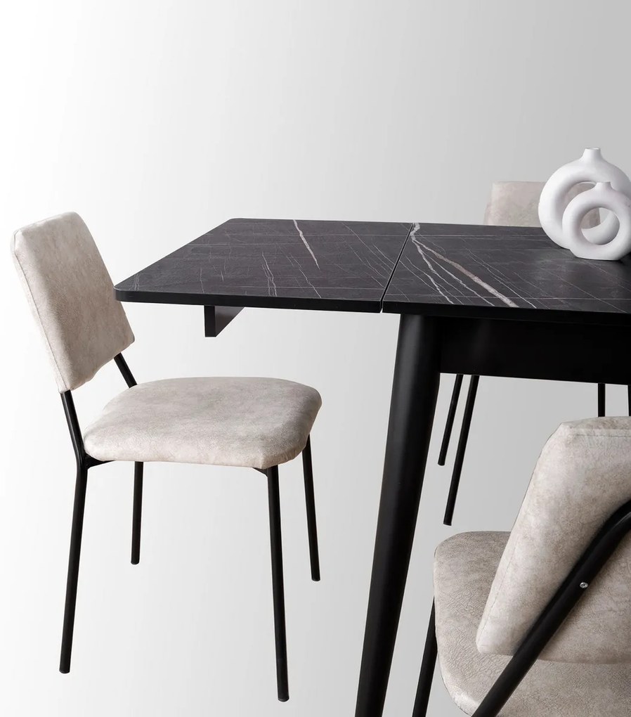 Jedálenský stôl Totem Black Marble