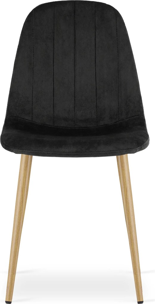 Jedálenská stolička PADVA VELVET, čierna