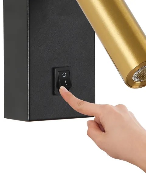 Brilagi - LED Nástenné bodové svietidlo MAYA LED/3W/230V 4000K čierna/zlatá