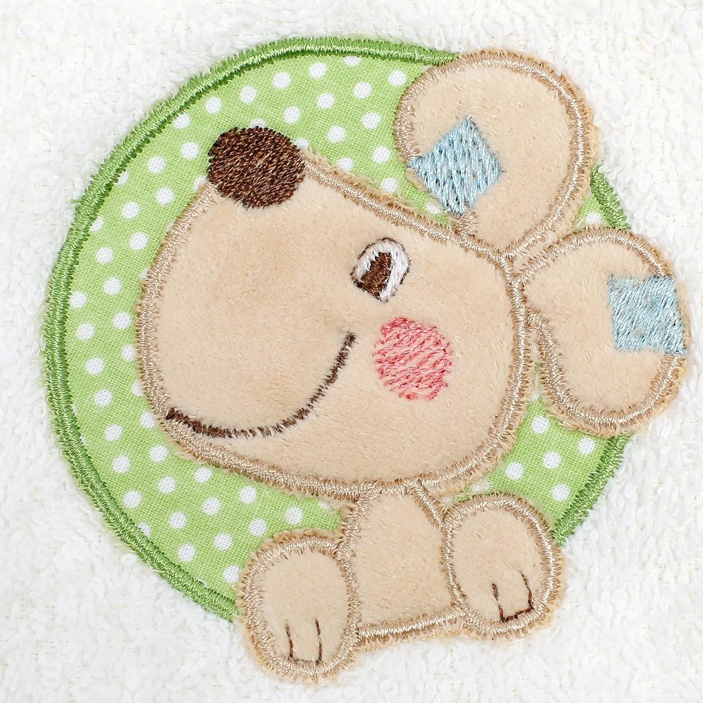 Goldea detský froté uterák lili 30x50 cm biely - psík 30 x 50 cm