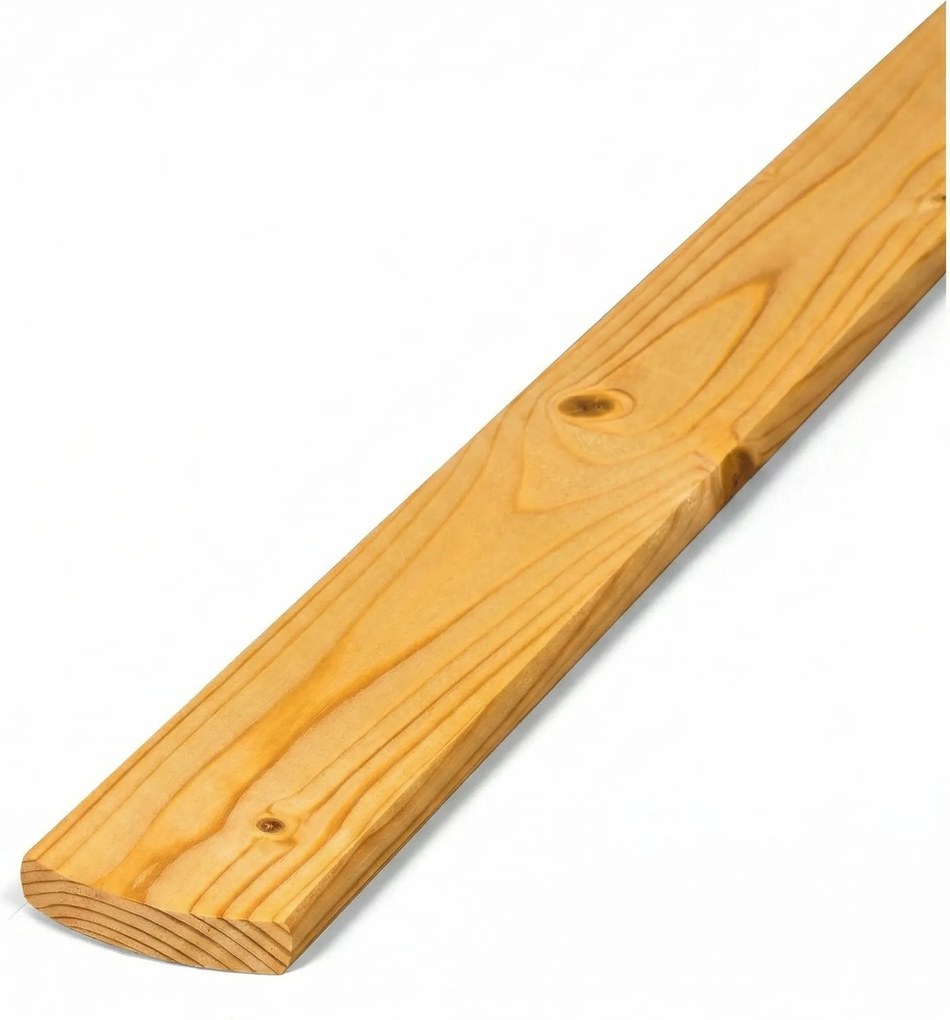 Plotovky, zaoblené, svetlá lazúra, balenie 10 ks, 20 x 95 x 1500 mm