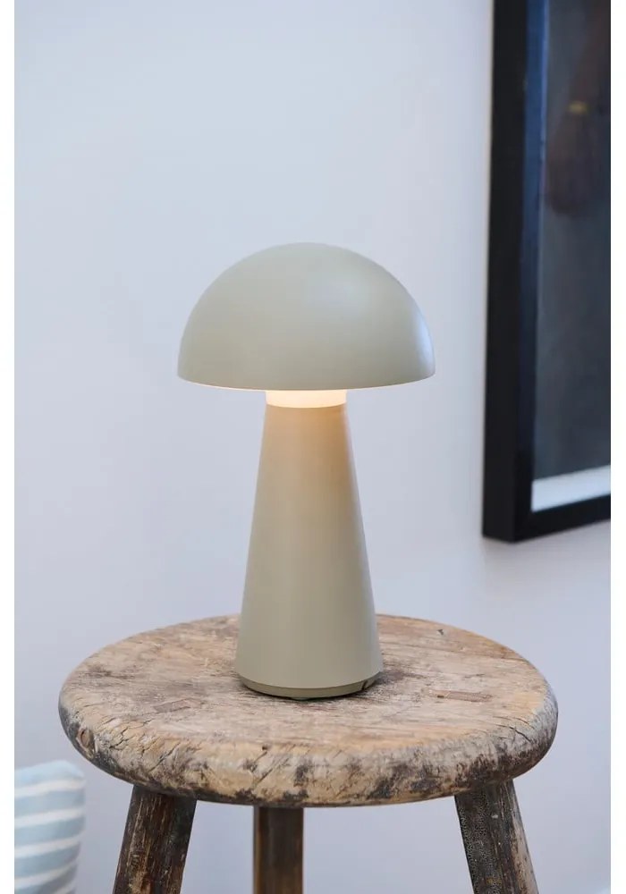 Sivá LED stolová lampa na diaľkové ovládanie (výška 28 cm) Sam – Sirius