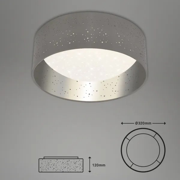 Briloner 3482014 - LED Stropné svietidlo STARRY LED/12W/230V šedá/strieborná
