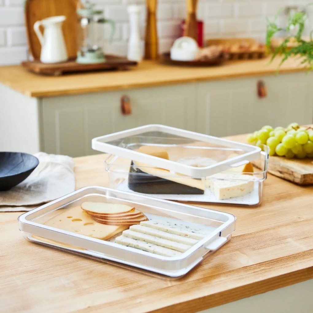 Rotho Organizér do chladničky, s vekom a špeciálnou podložkou 1,3 l CAUMA