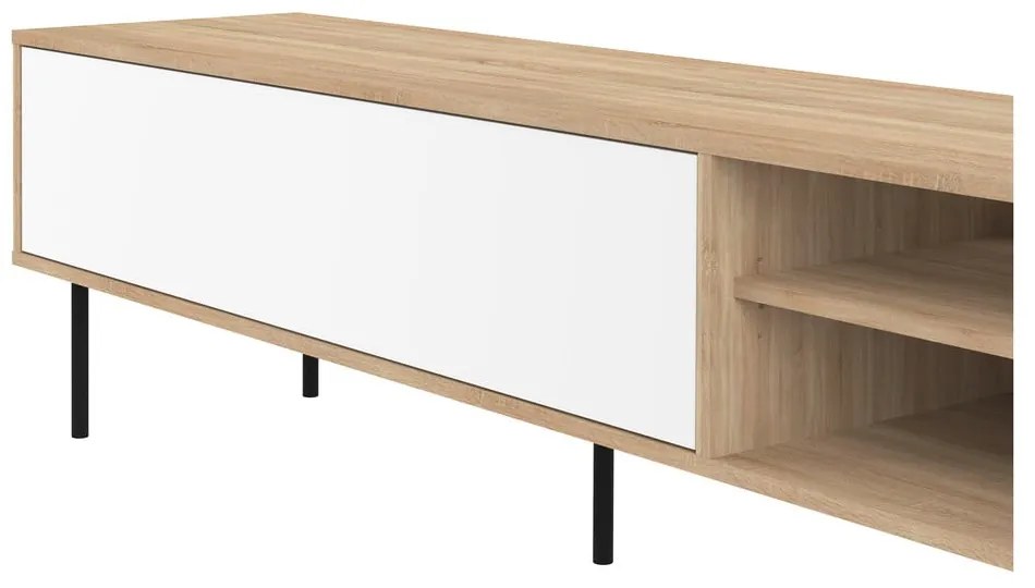 TV stolík v dekore duba v bielo-prírodnej farbe 165x40 cm Ampère – TemaHome