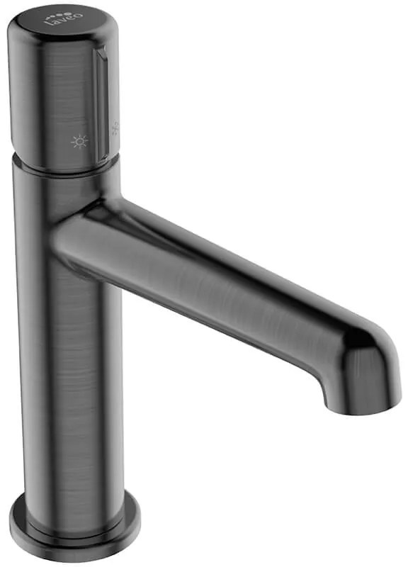 Laveo Pretto, umývadlová batéria h-192 s odtokovou zátkou ClickClack, grafitová, LAV-BAO_922D