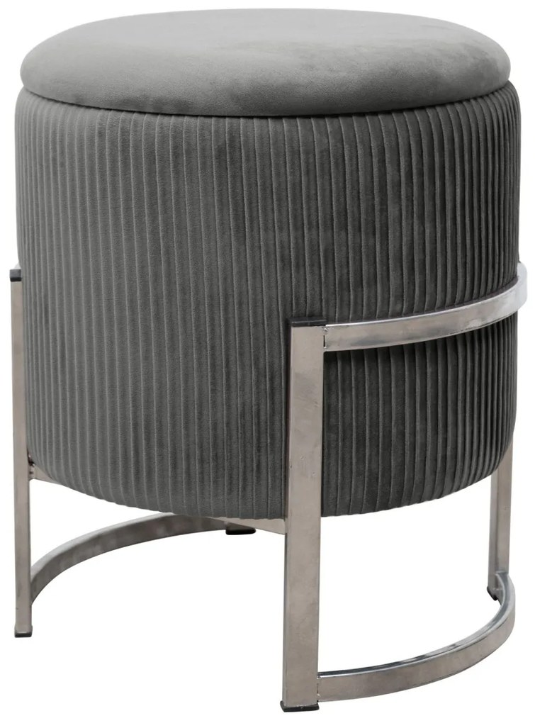 Taburet PURTO šedý