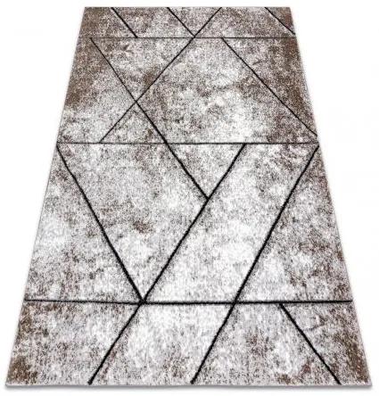 Moderný koberec COZY 8872 Wall, geometrický , trojuholníky - Štrukturálny, dve vrstvy rúna, hnedá Veľkosť: 140x190 cm