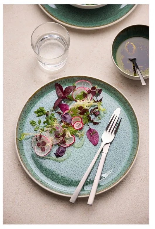 Biela/zelená miska z kameniny 400 ml Gastro White/Green – Bitz