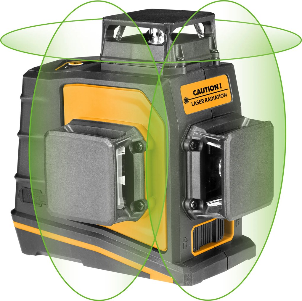 3D laser so zeleným lúčom 3 x 360°, samonivelačný
