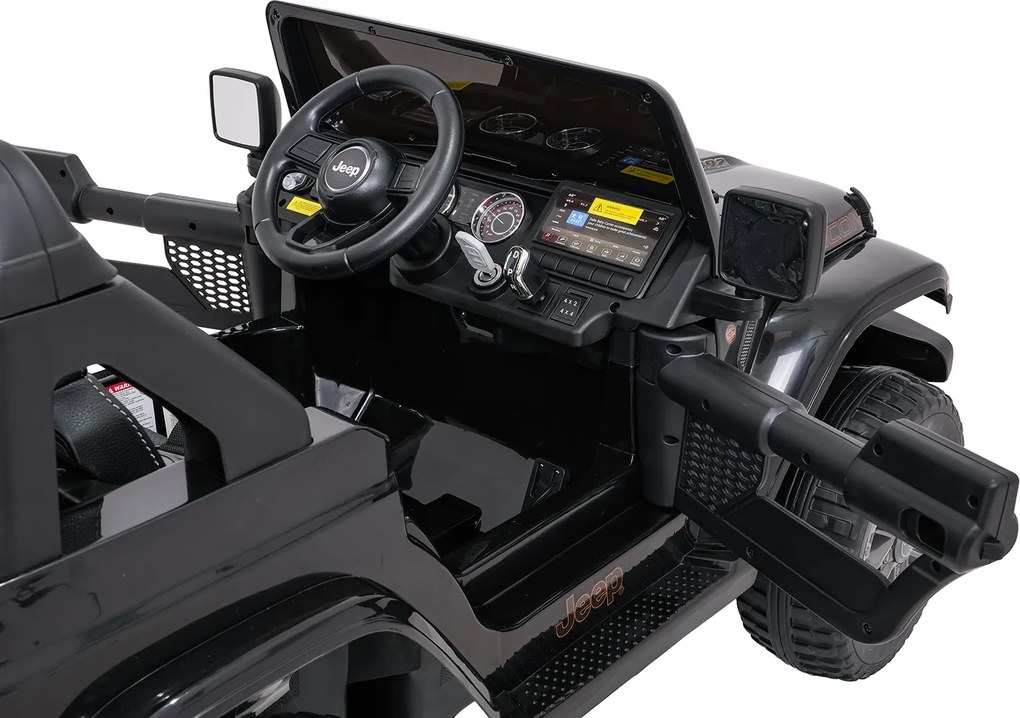 Ramiz Jeep Wrangler Rubicon LIFT elektrické autíčko pre deti čierne