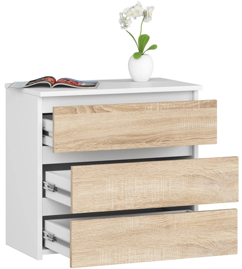 Komoda CL3 60 cm bílá/dub sonoma