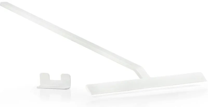 Biela kúpeľňová stierka so stojanom Zone Rim, šírka 30 cm