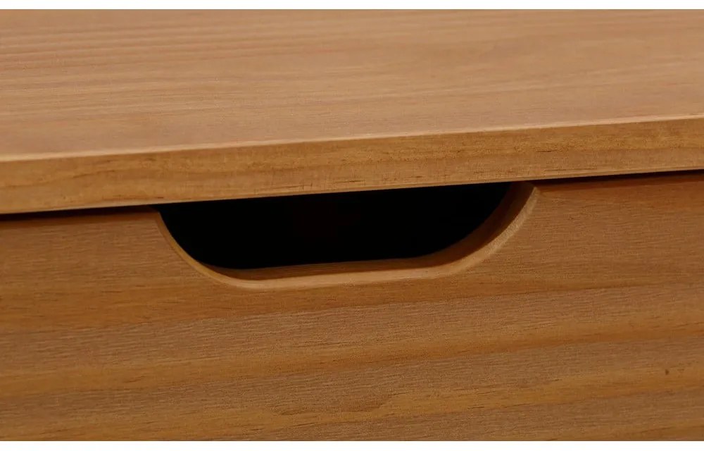 Nízka komoda z borovicového dreva v prírodnej farbe 150x75 cm Post – Støraa