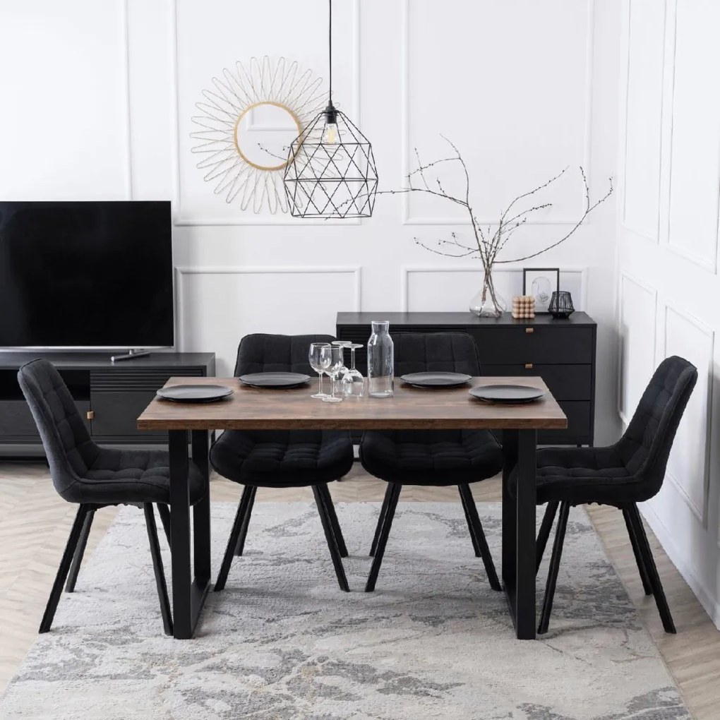 PROXIMA.store - Čalúnená jedálenska stolička RICK 2 FARBA: sivá, MATERIÁL: pletená