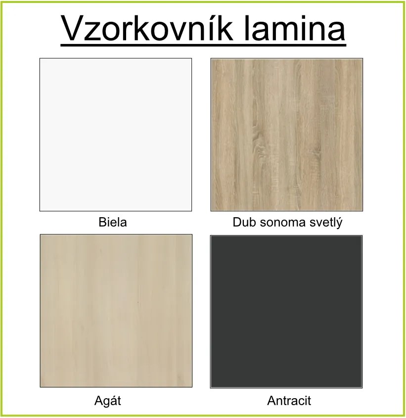 Nabytekmorava Rohová lavica Chicago 13-16 farba lamina: dub sonoma 325, čalúnenie vo farbe: SCALA bordó 59