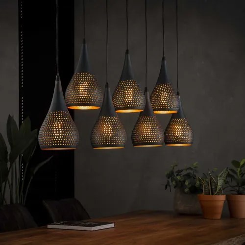 Luster 80-96 7 x Ø15cm industry cone - Komfort-nábytok
