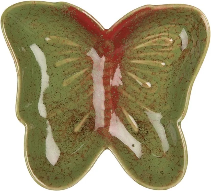 Dekoračný keramický tanierik v tvare motýľa Retro Uniq - 14*13*2 cm