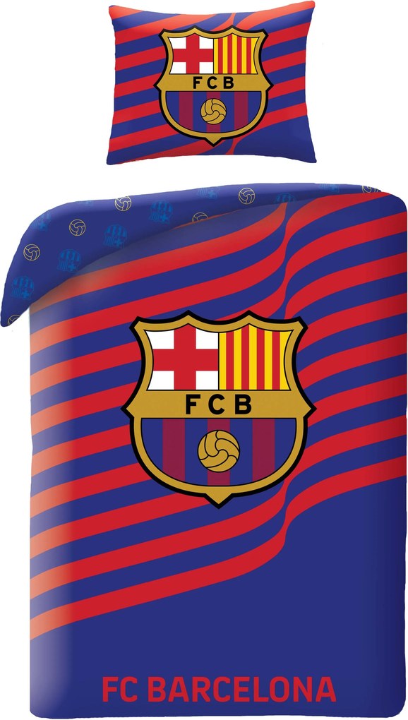 Halantex Bavlnené obliečky 140x200 + 70x90 cm - FC Barcelona