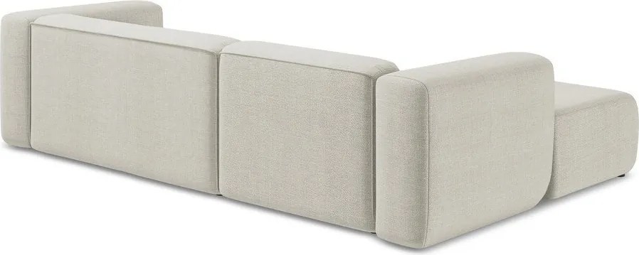 Béžová rohová pohovka (ľavý roh/s leňoškou) Ekahi – Makamii