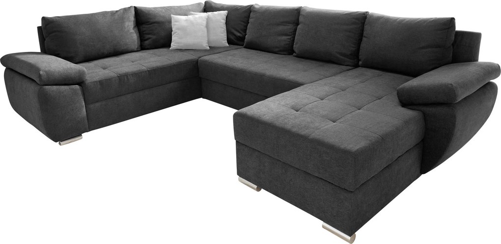 XXXLutz SEDACIA SÚPRAVA, textil, antracitová P & B - Sedačky - 002310003003