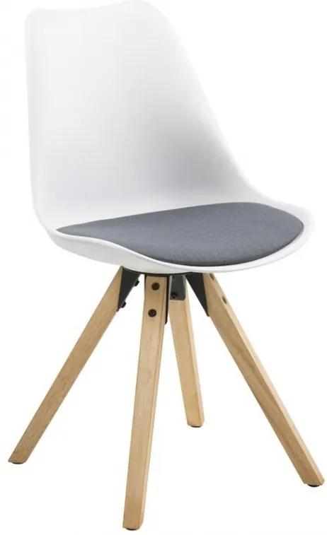 Jídelní židle Damian, dřevo/bílá/tmavě šedá SCHDN0000072673S SCANDI+