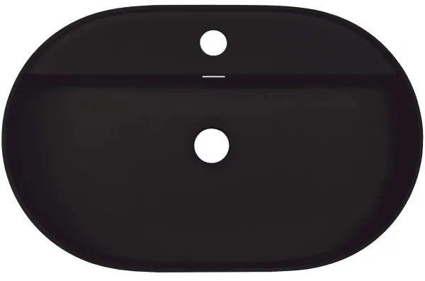 Deante CQS_NU6B - Umývadlo na dosku s otvorom SILIA 35x55 cm granit/čierna