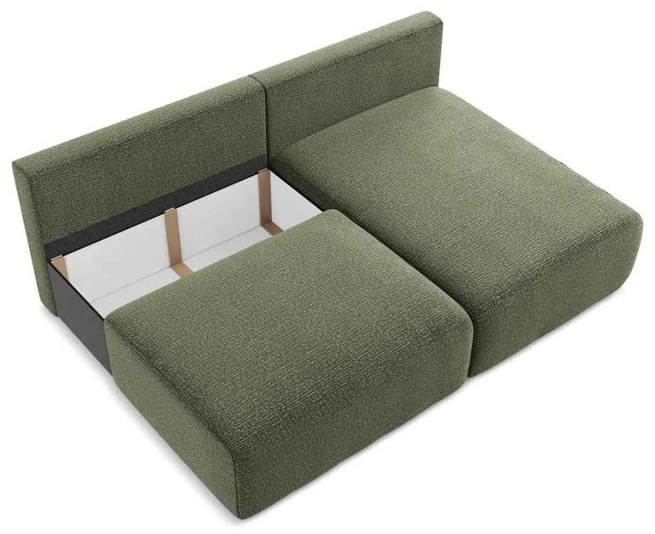 Zelená rozkladacia/s úložným priestorom rohová pohovka (pravý roh) Kalena – Makamii