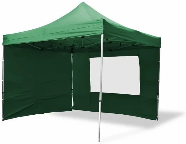 Garthen PROFI 6376 Záhradný párty stan nožnicový 3x3 m zelený + 4 bočné steny