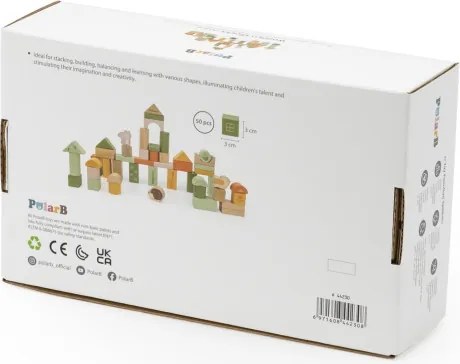 Drevené kocky Viga 44230 PolarB 50 ks