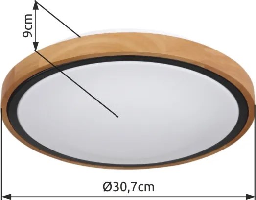Globo 41764-12 - LED Stropné svietidlo BRUNO LED/12W/230V 307 mm 3000/4500/6000K