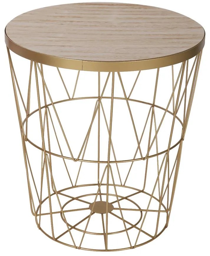 Konferenčný stolík Space zlatý/drevo