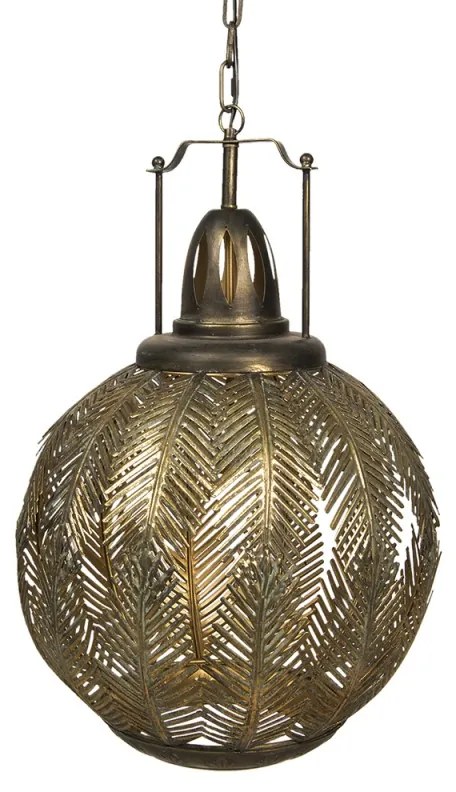 Závesná lampa zlatá retro vintage