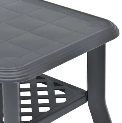vidaXL Konferenčný stolík, antracitový 90x60x46 cm, plast-