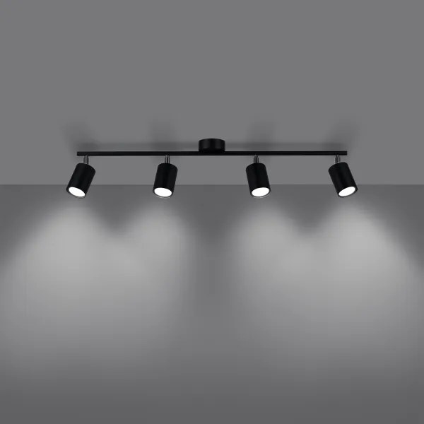 Sollux SL.1168 - Bodové svietidlo LEMMI 4xGU10/10W/230V čierna