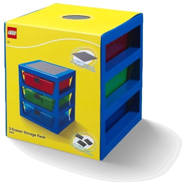 Modrý organizér s 3 zásuvkami LEGO® Storage