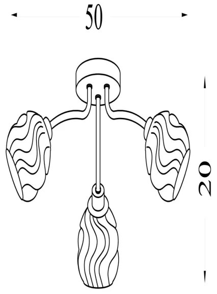 Searchlight 11523-3SN - Prisadený luster ASTRAL 3xG9/33W/230V matný chróm
