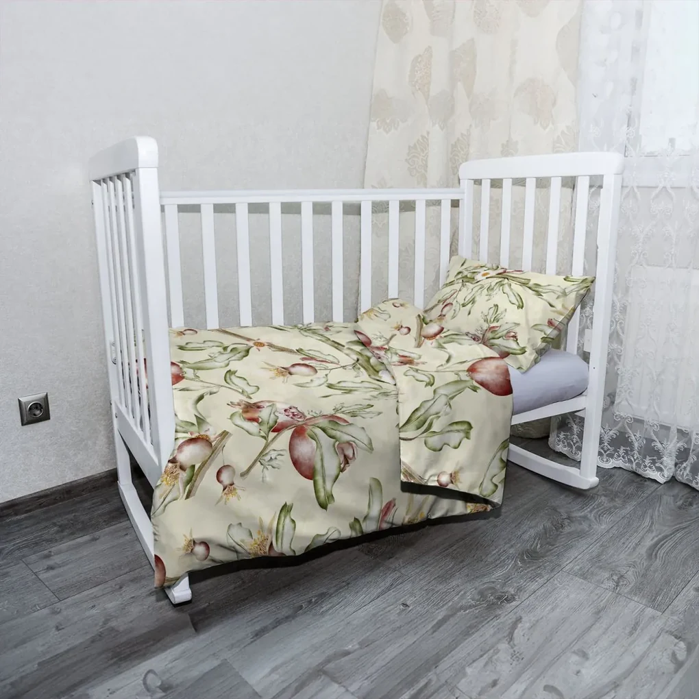 Sablio Mikroplyšové detské obliečky do postieľky Ovocný akvarel - 130x90 / 40x60
