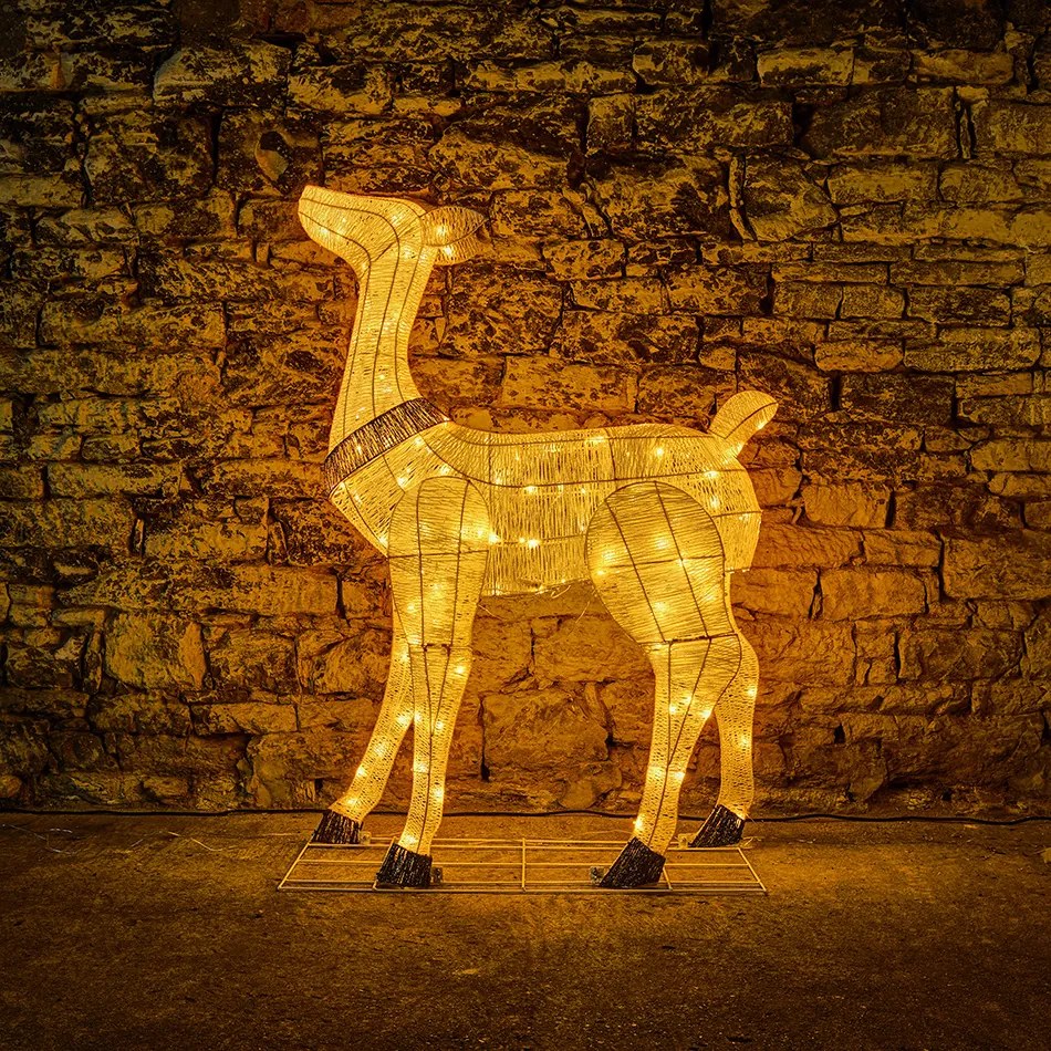 DECOLED LED světelná laň, 150 cm, 140 teple bílých diod