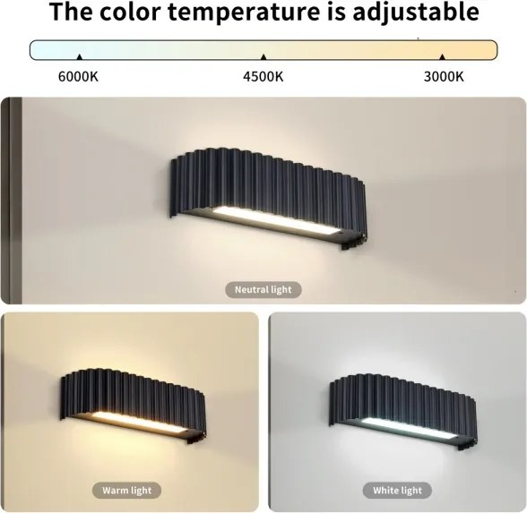 Brilagi - LED nástenné svietidlo FALCON MODERN LED/10W/230V 30 cm 3000/4500/6000K čierna