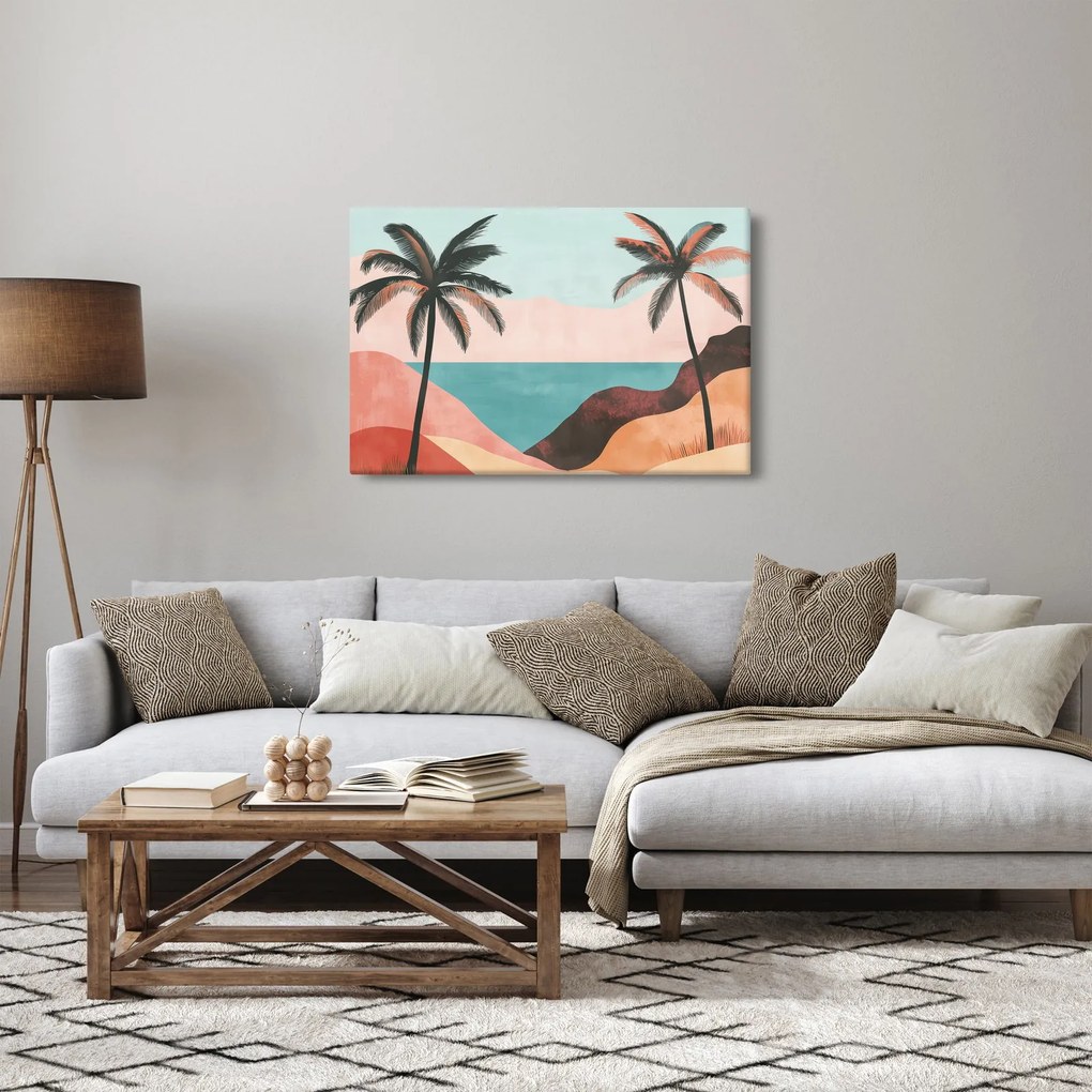 Obraz - Palmy pri mori (90x60 cm)