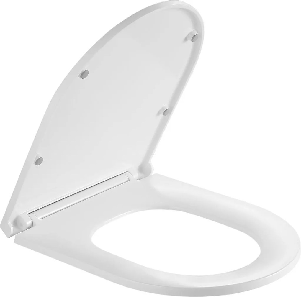 Erga Lily+, závesná WC misa 490x370x365mm, Rimless Tornado 2 + toaletné sedadlo s pomalým zatváraním, biela, ERG-V03-LILY-TO2-WH