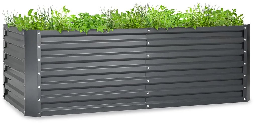Blumfeldt High Grow Straight, vyvýšený záhon, 180 x 60 x 90 cm, 970 l, pozinkovaná oceľ