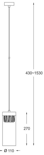 Zuma Line P0389-01D-F4AC - Krištáľový luster na lanku GEM 1xG9/28W/230V