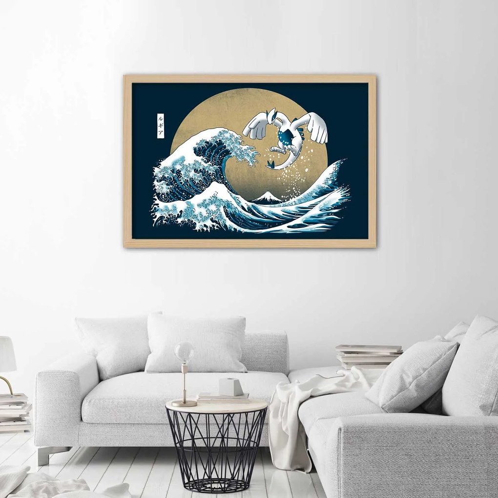 Gario Plagát Tsunami - japonský motív Farba rámu: Bez rámu, Rozmery: 30 x 20 cm