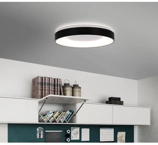 Eglo 75661 - LED Stmievateľné stropné svietidlo JUTIO 4xLED/8,1W/230V čierna + DO