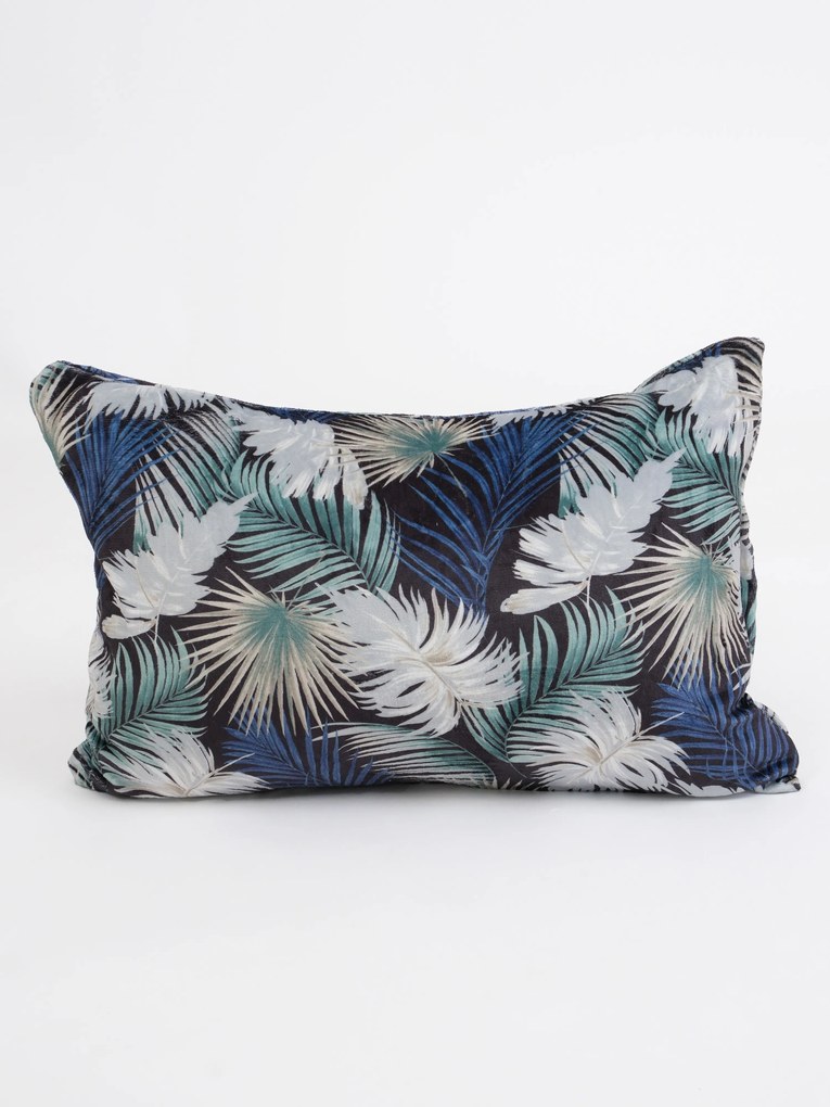 Obliečka na vankúš mikroplyš Digital 40 × 60 cm - Taisa zeleno/modrá