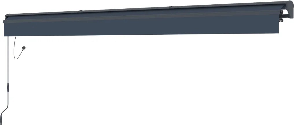 Elektrická markíza s LED osvetlením BestBerg BBSU-EL495CG / 495 x 300 cm / sivá