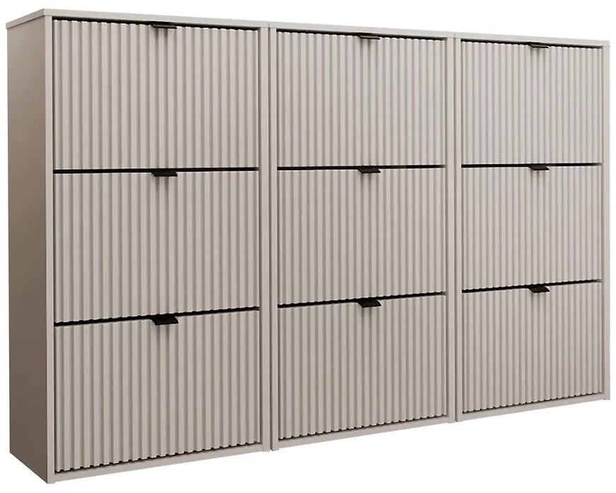 Skrinka na topánky Laro III Stojaci Kašmír/Kašmír/ Čierna