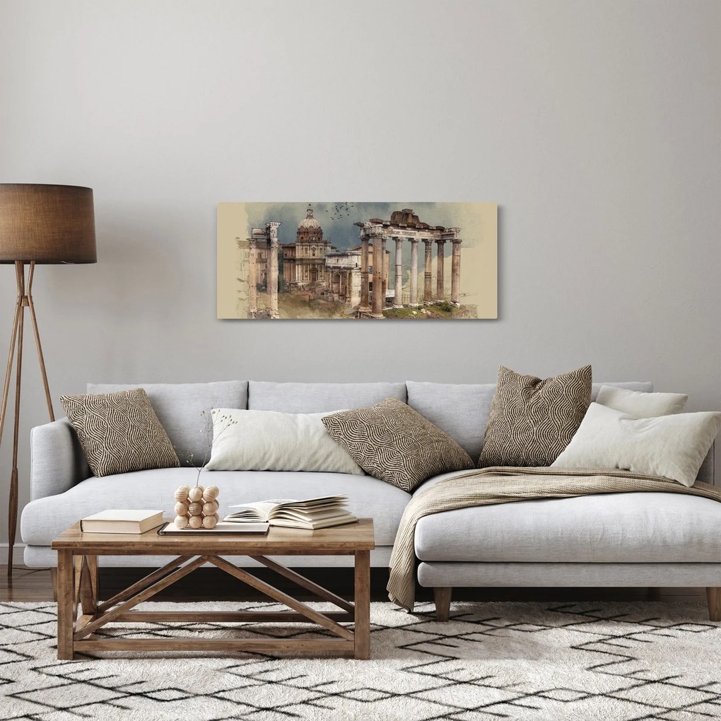 Obraz - Forum Romanum, Rím, Taliansko (120x50 cm)
